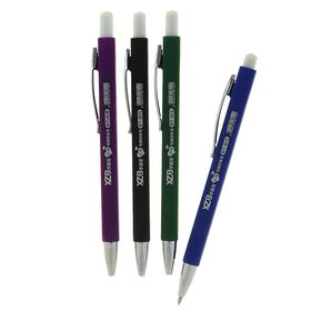 Ручка шариковая со стираемыми чернилами, линия 0,8 мм, автоматическая, стержень синий, прорезиненный квадратный корпус, МИКС