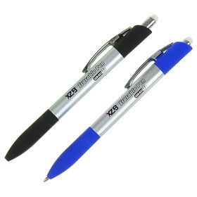 Ручка шариковая со стираемыми чернилами, линия 0,8 мм, автоматическая, стержень синий, корпус серебристый МИКС