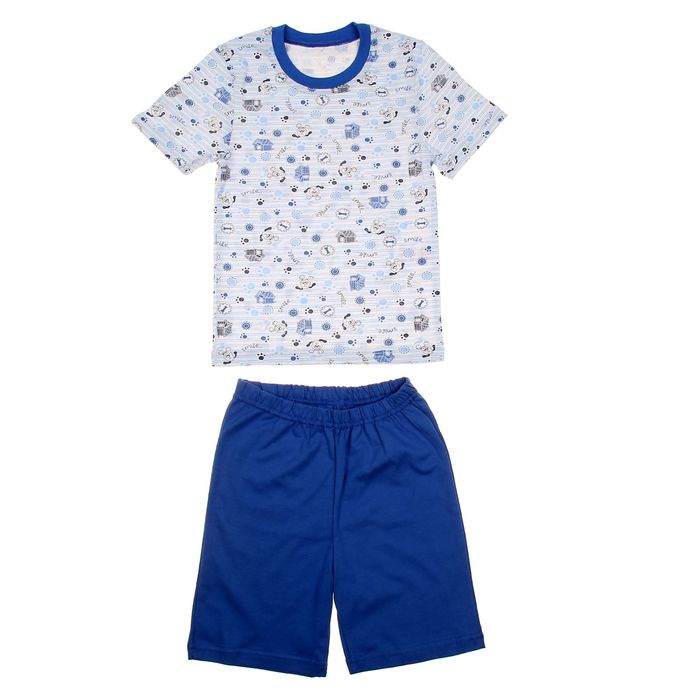 Пижама для мальчика &quot;Серия&quot;, рост 110 см (56), цвет голубой  УНЖ006001н