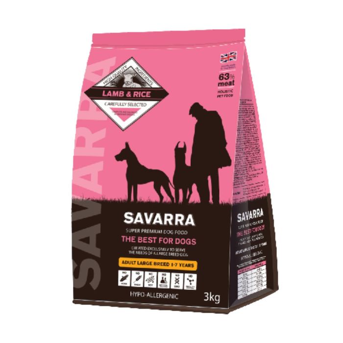 Сухой корм SAVARRA Adult Dog Large Breed  для взрослых собак крупных пород, 12кг, Ягненок/рис   1977