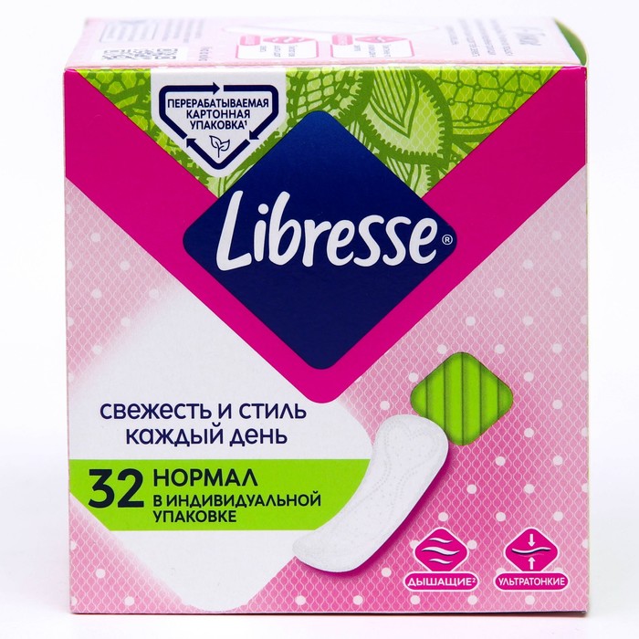 Прокладки ежедневные Libresse Dailyfresh Normal, 32 шт