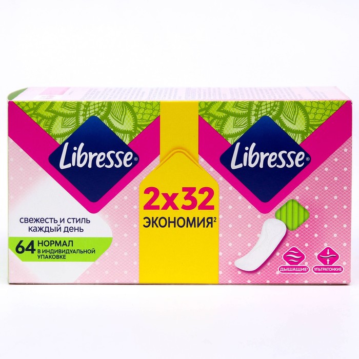 Прокладки ежедневные Libresse Dailyfresh Normal, 64 шт