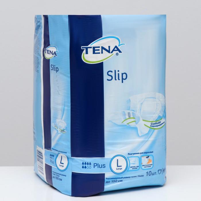 Подгузники Tena Slip Plus, размер L (100-150 см), 10 шт