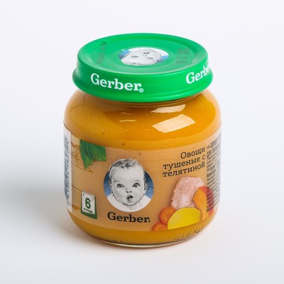 Пюре gerber овощи тушеные с телятиной 130 г