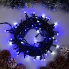 Гирлянда "Нить" уличная, УМС, 10 м, 2W LED-100-24В, мерцание, нить тёмная, свечение синее Гирлянда "Нить" уличная, УМС, 10 м, 2W LED-100-24В, мерцание, нить тёмная, свечение синее