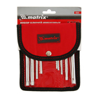 Набор ключей имбусовых MATRIX TORX 12312, Tamper,9 шт, T10-T50, CrV, короткие, сатин., чехол 1919805 Набор ключей имбусовых MATRIX TORX 12312, Tamper,9 шт, T10-T50, CrV, короткие, сатин., чехол 1919805