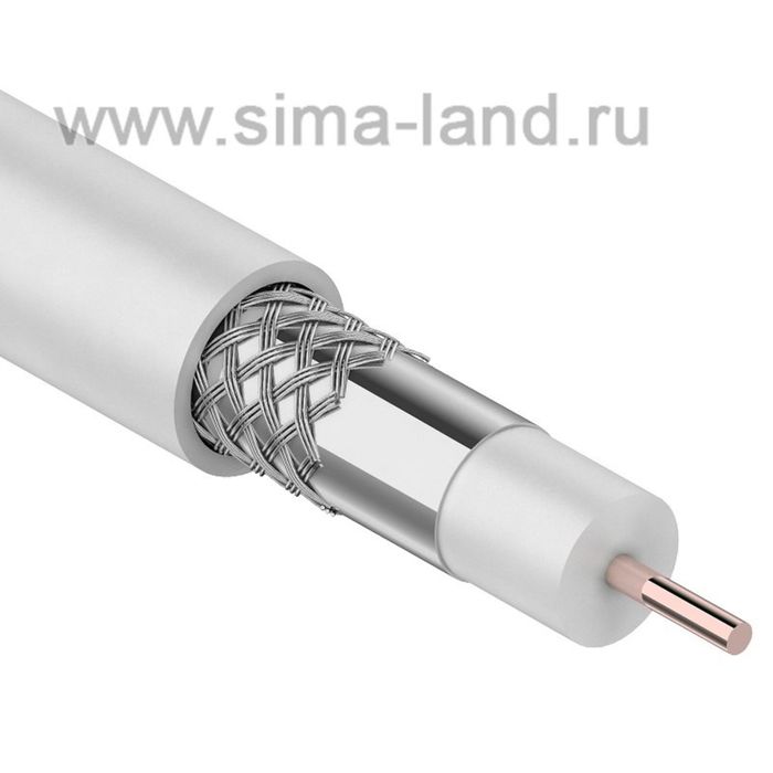 Кабель PROconnect RG-6U, 75 Ом, 100 м, белый, 01-2205