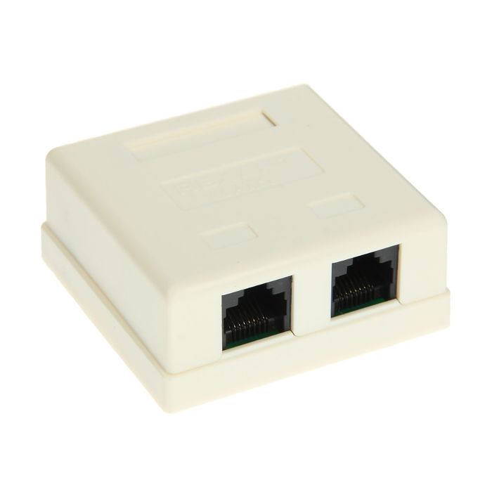 Компьютерная розетка REXANT, 2 RJ-45, CAT5e, 03-0151