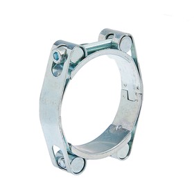 Хомут силовой MGF, диаметр 55-65 мм, двухболтовый, оцинкованный 1961406
