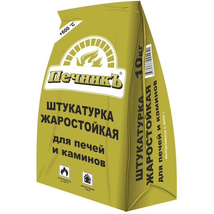 Штукатурка для бытовых печей и каминов &quot;Печникъ&quot; 10кг