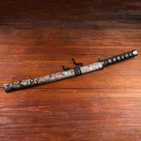 Сувенирное оружие «Катана», чёрные ножны с узорами в виде дракона, 70 см