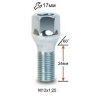 Болт М12*1,25*23.5 конус, кл. 17 мм, цинк, 20 шт. Болт М12*1,25*23.5 конус, кл. 17 мм, цинк, 20 шт.
