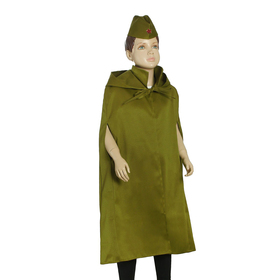 Детский карнавальный костюм "Солдат", плащ-палатка, пилотка , 4-7 лет, рост 110-128 см