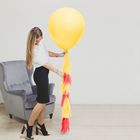 Воздушный шар, 24", с тассел лентой, жёлтый Воздушный шар, 24", с тассел лентой, жёлтый