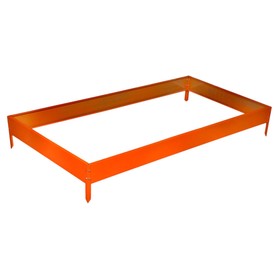 Грядка оцинкованная, 195 × 100 × 15 см, оранжевая, Greengo