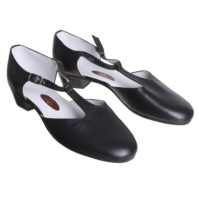 Туфли репетиторские женские, длина по стельке 24 см, цвет чёрный - фото 704102