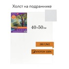 Холст на подрамнике, хлопок 100%, 40 х 50 х 1,8 см, акриловый грунт, мелкозернистый, 280 г/м2, Brauberg, ЭКОНОМ 1930226 - фото 7574750