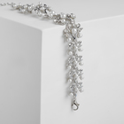 Pearl bracelet "Bloom", white in silver