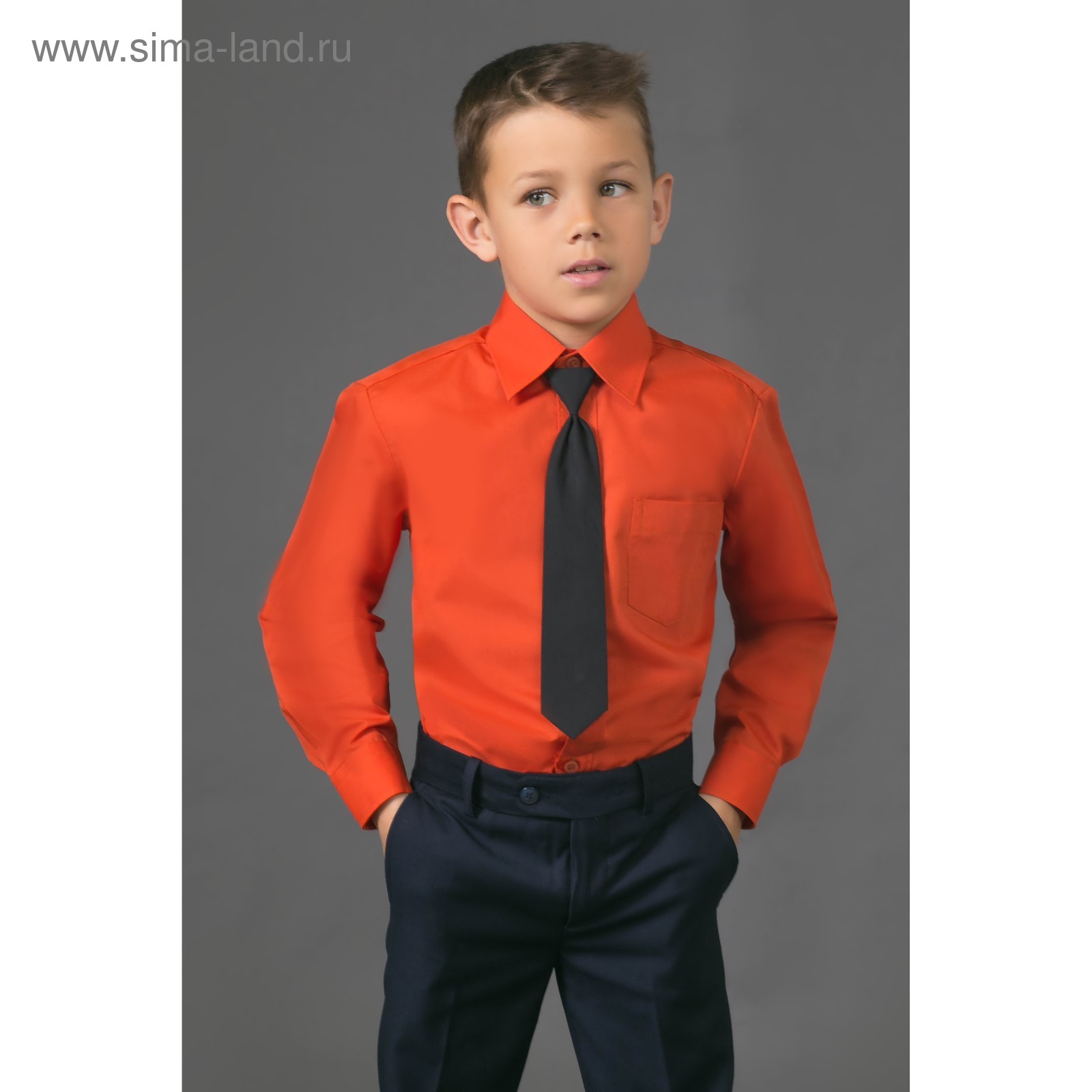 Оранжевая рубашка для мальчика