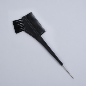 Расчёска для окрашивания, с крючком, 21,5 × 6,2 см, цвет чёрный