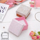 Коробочка подарочная под кольцо "Винтаж" 5x5 (размер полезной части 4,5х4,5см), цвет МИКС, белая вставка Коробочка подарочная под кольцо "Винтаж" 5x5 (размер полезной части 4,5х4,5см), цвет МИКС, белая вставка