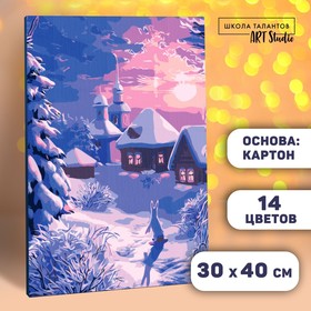 Картина по номерам без подрамника «Зима», 30 х 40 см