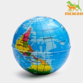 Мячик зефирный "Карта мира", 6,3 см, микс цветов