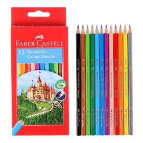 Карандаши 12 цветов Faber-Castell ECO «Замок» 1201 7/2.8 мм, шестигранный корпус, без точилки