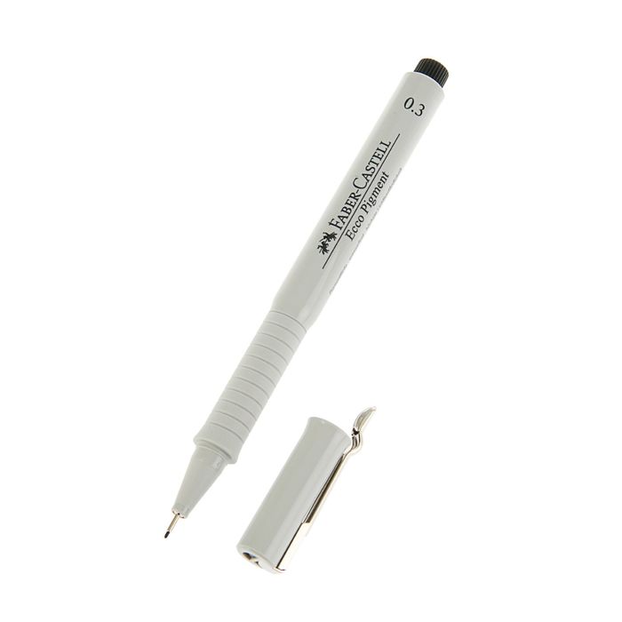 Ручка капиллярная для черчения и рисования Faber-Castell линер Ecco Pigment 0.3 мм, пигментная, чёрная