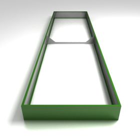 Грядка оцинкованная, 400 × 100 × 17 см, зелёная