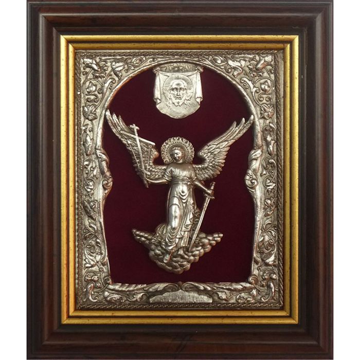 Икона «Ангел-Хранитель» (гальванопластика) в багетной раме
