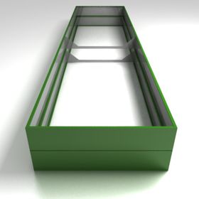 Грядка оцинкованная, 390 × 100 × 34 см, зелёная, набор 2 шт.