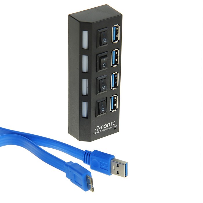 Разветвитель USB портов (Hub) 3.0, 4 порта, провод 52 см