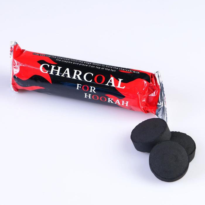 Уголь для кальяна Charcoal, древесный, 10 шт