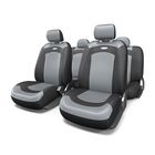 Авточехлы универcальные AUTOPROFI EXTREME, XTR-803 BK/GY (M), велюр+сетчатая ткань, набор из 8 предметов, цвет чёрный/серый 2044381 - фото 57341