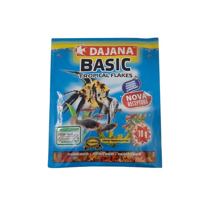 Корм Dajana Pet Tropica Basic flakes для всех видов декоративных рыб, хлопья, 80 МЛ-13Г