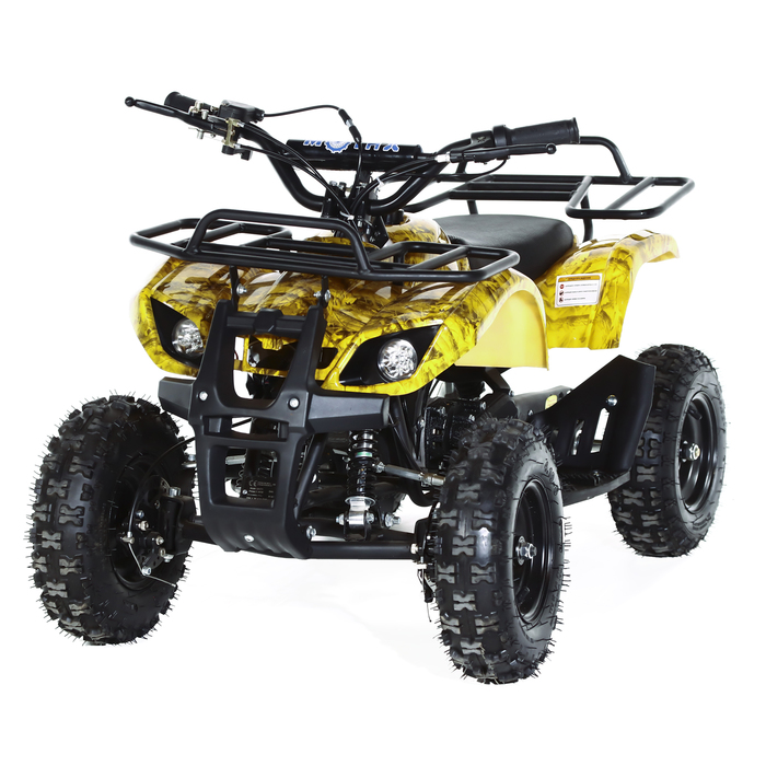 Квадроцикл детский бензиновый MOTAX ATV Х-16 Мини-Гризли, осенний камуфляж, электростартер и родительский пульт