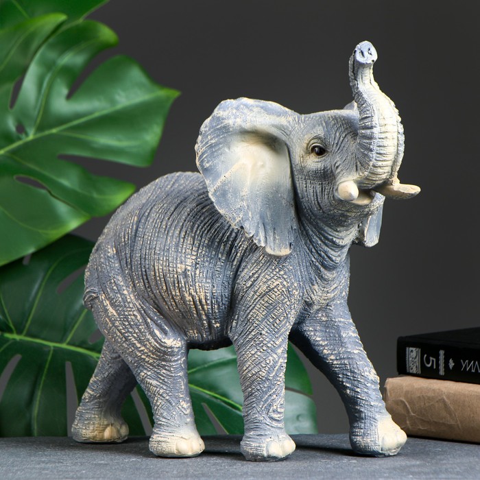 Фигура "Слон" серый, 29х32х15см - фото 4089266