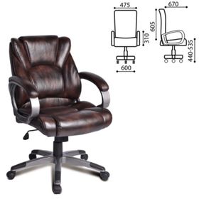 Кресло офисное BRABIX Eldorado EX-504, экокожа, коричневое