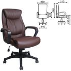 Кресло офисное BRABIX Enter EX-511, экокожа, коричневое - фото 1380377