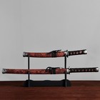 Souvenir weapon "katana on a stand", brown sheath, with flowers
