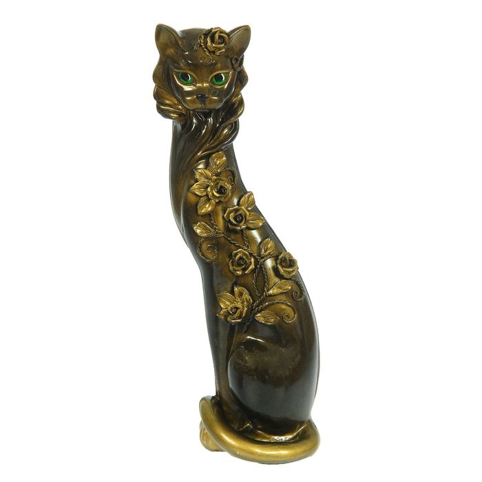 Сувенир "Кошка Маркиза" с китайскими розочками