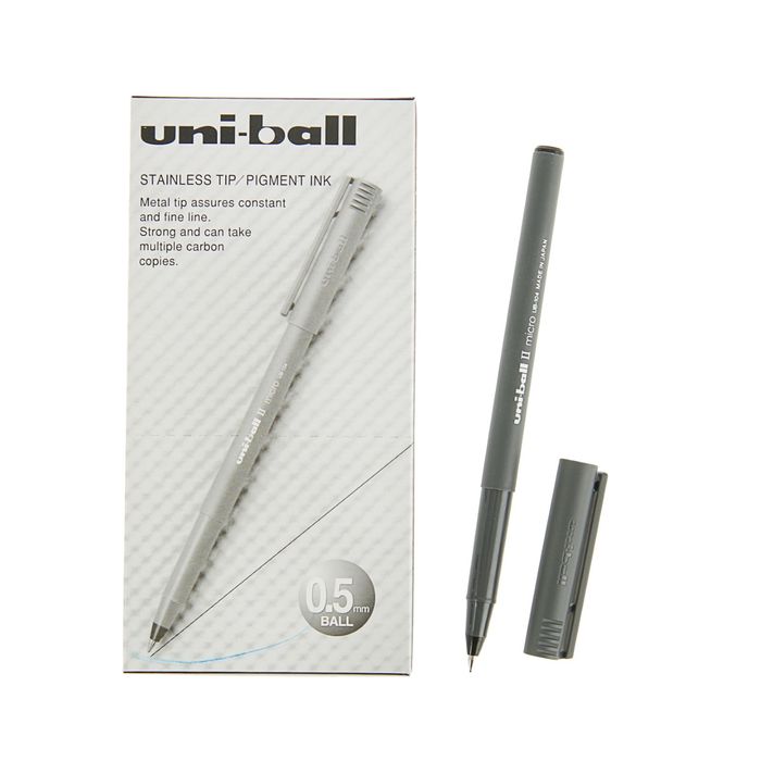 Ручка-роллер Uni-Ball II Micro UB-104 0.5мм черные чернила