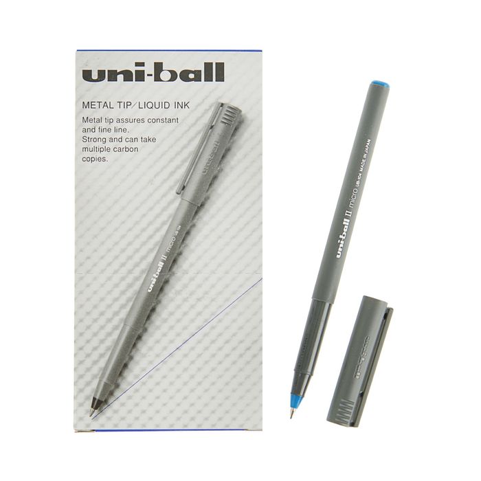 Ручка-роллер Uni-Ball II Micro UB-104 0.5мм синие чернила