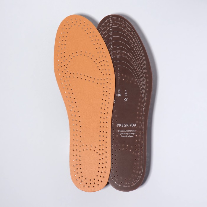 Стельки для обуви, универсальные, влаговпитывающие, 34-46 р-р, пара, цвет бежевый