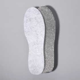 Стельки для обуви, фольгированные, универсальные, 36-45 р-р, пара, цвет серый