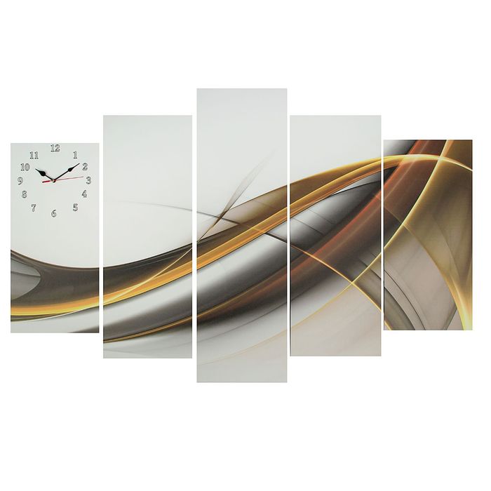Часы настенные, модульные, серия: Интерьер, "Абстракция", 80х140  см - фото 939432