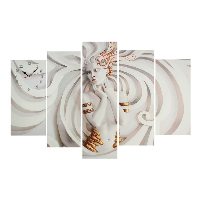 Часы настенные, модульные, серия: Интерьер "Скульптура девушки", 80х140  см - фото 896206