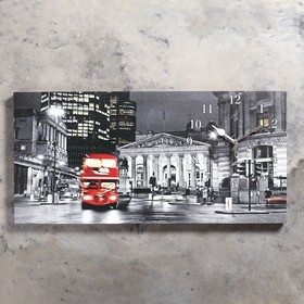 Часы-картина настенные, серия: Город, "Лондон", 40 х 76 см, микс