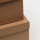 Набор коробок 3 в 1 "Крафт однотонный" 25,5 х 25,5 х 13 - 21,5 х 21,5 х 11 см 2084975